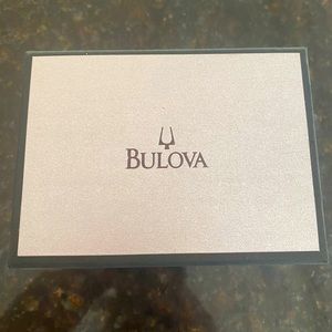Bulova mens watch. 42mm black dial with crystal.